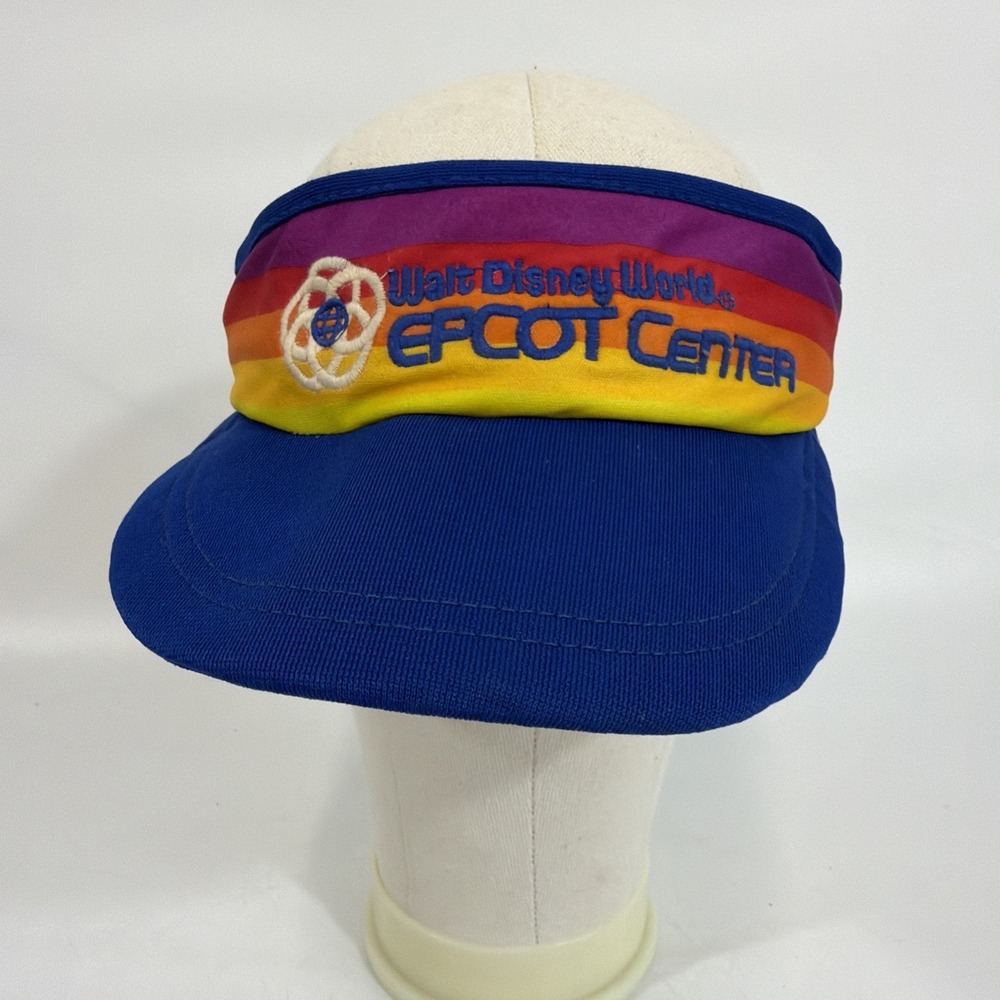 Vintage Walt Disney World Epcot Center‎ Visor Embroidered Adjustable Adult 1982